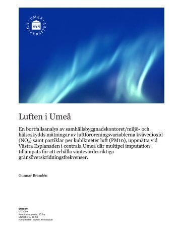 Luften i Umeå - Umeå universitet