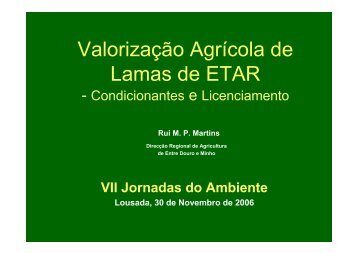 Valorização Agrícola de Lamas de ETAR - Lousada