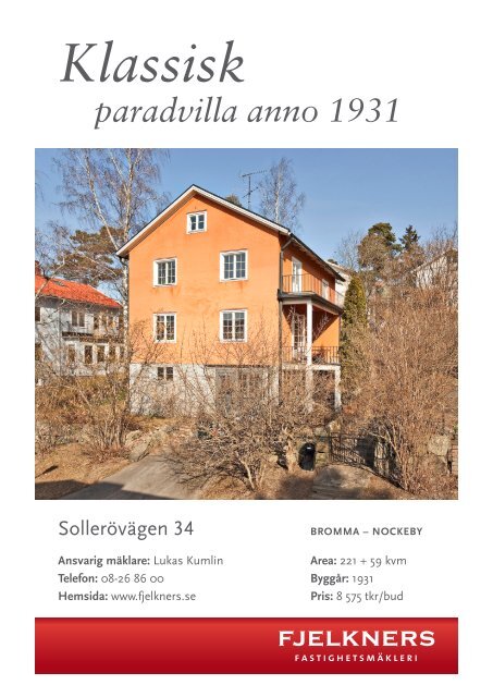Klassisk - Fjelkners Fastighetsmäkleri