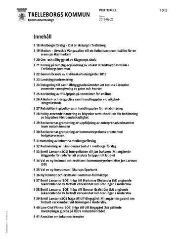 20130225 Protokoll (PDF-dokument, 224 kB) - Trelleborgs kommun