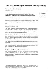 EIFS 2012:5 - Energimarknadsinspektionen