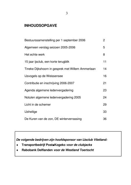 Jaarboekje 2006 - IJsclub Vlietland