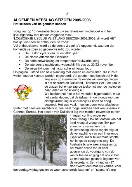 Jaarboekje 2006 - IJsclub Vlietland