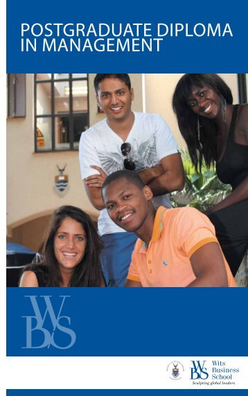 postgraduate diploma in management - Wits Business School
