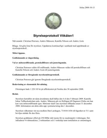 Styrelseprotokoll Vitkålen1