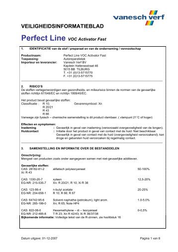 SDS - Vanesch Verf