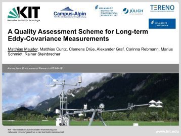 A Quality Assessment Scheme for Long-term Eddy-Covariance ...