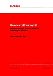 Demonstrationsprojekt - ELFORSK Market Design