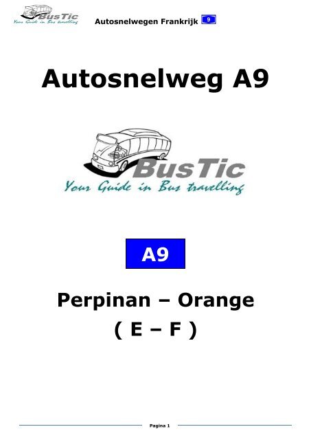 Autosnelweg A9 - Bustic.nl