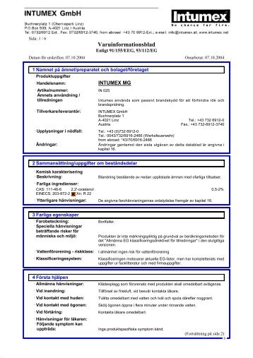 Silicone Trading Intumex MG - Fogspecialisten