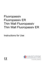 Fluoropassiv Fluoropassiv ER Thin Wall Fluoropassiv ... - Vascutek