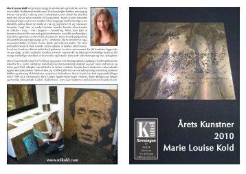 Årets Kunstner 2010 Marie Louise Kold - The Art of Marie Louise Kold