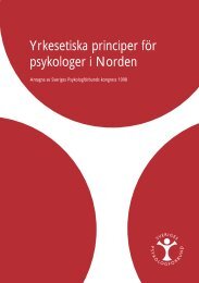 Yrkesetiska principer för psykologer i Norden - Pearson Assessment