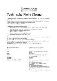Technische Fiche Cleaner - Houtmagazijnverdonckt