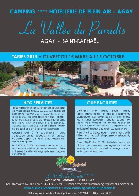 camping - La vallée du Paradis