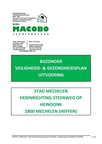 bijzonder veiligheids- & gezondheidsplan uitvoering stad mechelen ...