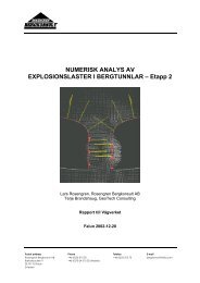 NUMERISK ANALYS AV EXPLOSIONSLASTER I BERGTUNNLAR ...