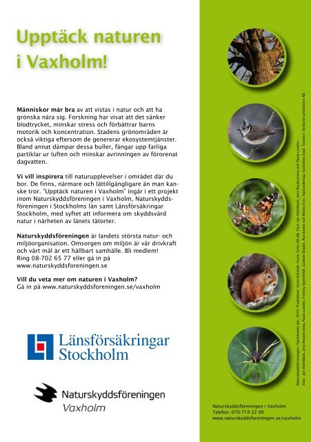 Upptäck naturen i Vaxholm - Naturskyddsföreningen