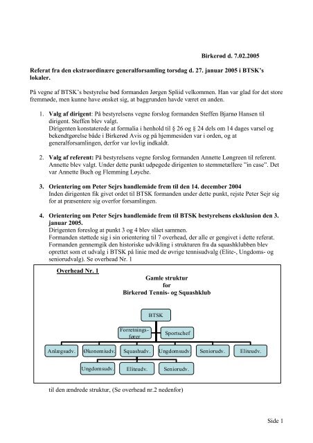 Referat fra den ekstraordinære generalforsamling torsdag d