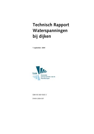 Technisch Rapport Waterspanningen bij dijken - Geonet