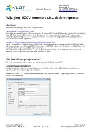 Wijziging UZOVI nummers t.b.v. declaratieproces - Vlot Solutions