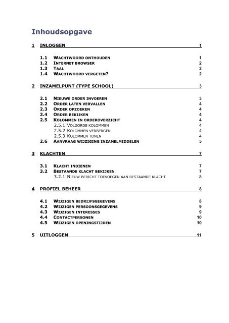 Handleiding portaal scholen - Wecycle