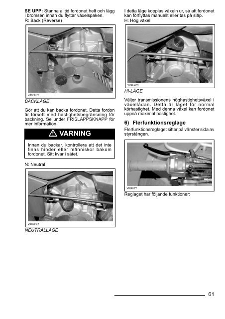 varning - BRP -- Operator's Guides