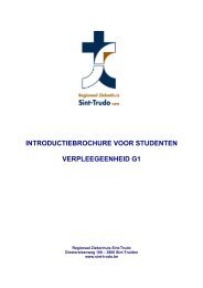 verpleegeenheid G1 - regionaal ziekenhuis Sint-Trudo