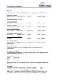 Informatiebrochure Jeugdafdeling Beste lezer, In dit ... - Urmondia