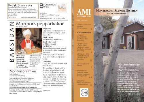 B A K S ID A - AMI - Montessori Alumni Sweden