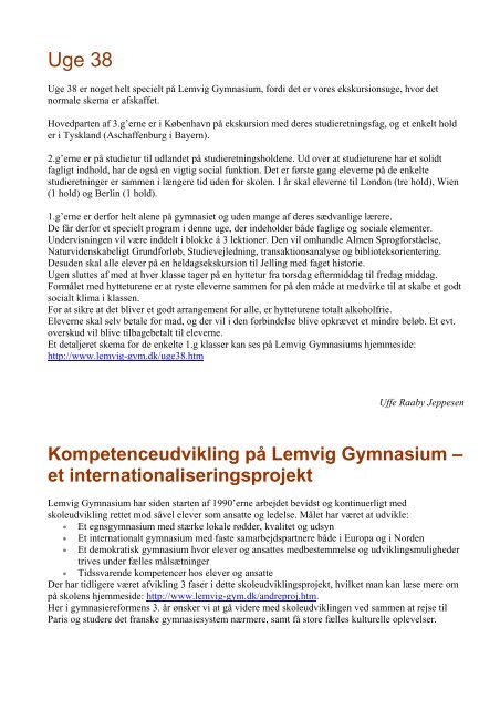 Nyhedsbrev nr. 9 (september 2007) - Lemvig Gymnasium