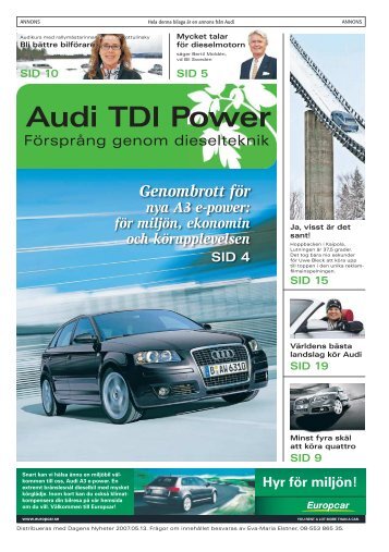 Audi TDI Power - Marknadsmedia