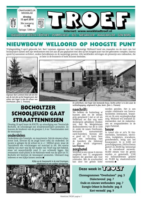 nieuwbouw welloord op hoogste punt bocholtzer ... - Weekblad Troef