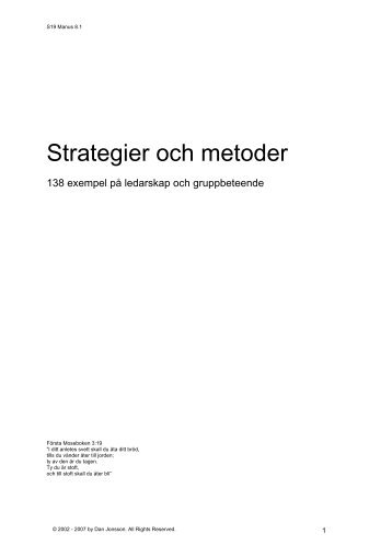 Strategier och metoder - Predictum