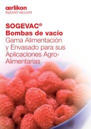 SOGEVAC® Bombas de vacío Gama Alimentación y Envasado para ...