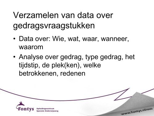 Powerpoint-presentatie zakelijk - SWPBS en Fontys OSO