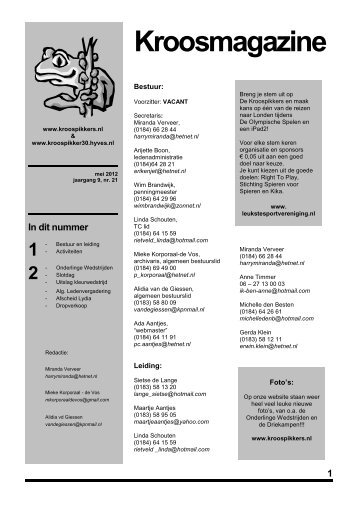 Nieuwsbrief 21 - De Kroospikkers