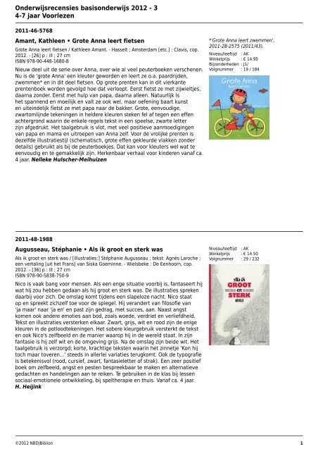 20 September 2012 Onderwijsrecensies Bo Nr. 3 - Nbd Biblion