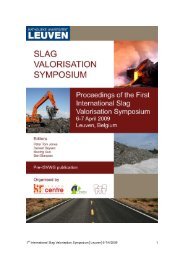 International Slag Valorisation SymposiumLeuven6-7/4/2009 - Third ...