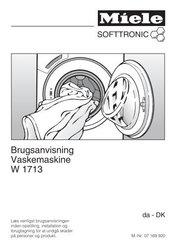 Brugsanvisning Vaskemaskine W 1713 - Hvidt & Frit