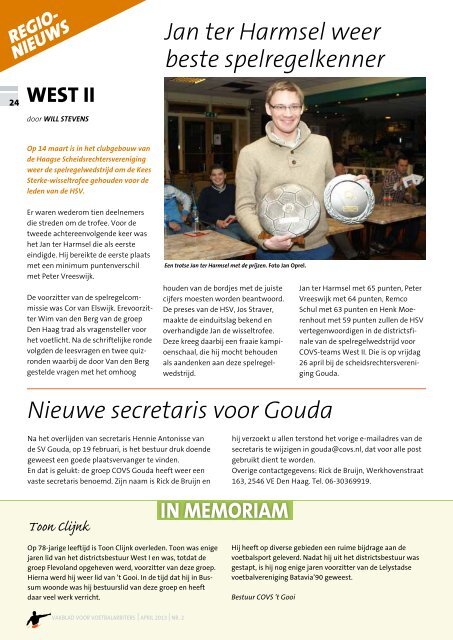 Jaargang 81 | Nummer 2 | April 2013 - COVS