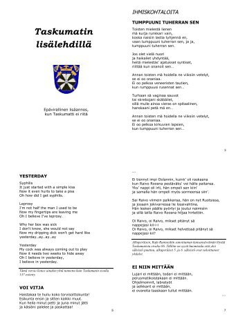 Taskumatin lisälehdillä - Horntip