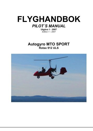 Flyghandbok MTO Sport - Gyrokopter.se