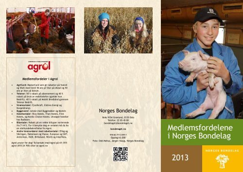 Medlemsforder i Norges Bondelag 2013