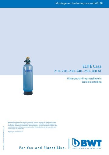 Bedieningsvoorschrift Elite Casa 210-260 - BWT