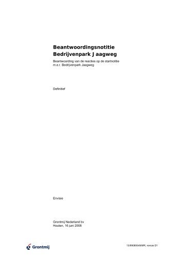 Nota van beantwoording - Distriport Noord-Holland