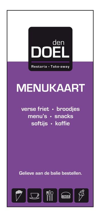 MENUKAART - Den Doel