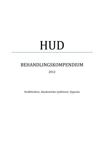 Hud behandlingskompendium - Akademiska sjukhuset