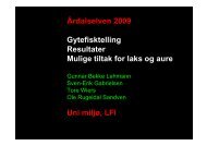 Årdalselven 2009 Gytefisktelling Resultater Mulige tiltak for ... - Lyse