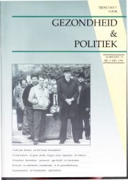 Tijdschrift Gezondheid en Politiek jaargang 1993 nr 3
